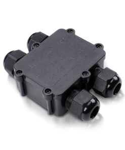 Αδιάβροχο IP68 κουτί διακλάδωσης 4Pin μαύρο 2 εξόδων & 2 εισόδων V-TAC – 5982