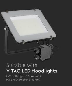 Αδιάβροχο IP68 κουτί διακλάδωσης 4Pin μαύρο 2 εξόδων & 2 εισόδων V-TAC – 5982