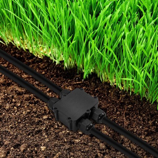 Αδιάβροχο IP68 κουτί διακλάδωσης 4Pin μαύρο 2 εξόδων & 2 εισόδων V-TAC – 5982