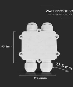 Αδιάβροχο IP68 κουτί διακλάδωσης 4Pin λευκό 2 εξόδων & 2 εισόδων V-TAC – 5983