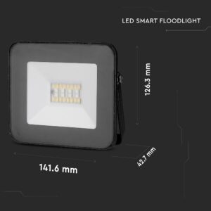 LED Προβολέας 20W Μαύρος Ασύρματος Bluetooth V-TAC IP65 100° 1400lm RGB+3000K-6400K – 5985