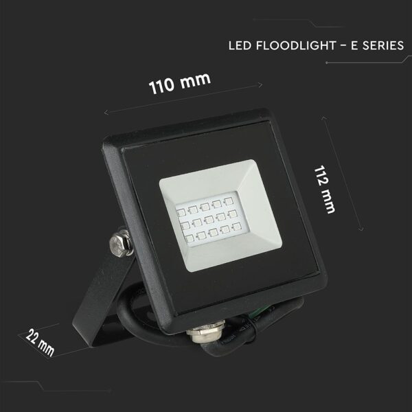 LED Προβολέας 10W Μαύρος V-TAC IP65 110° Πράσινο – 5988