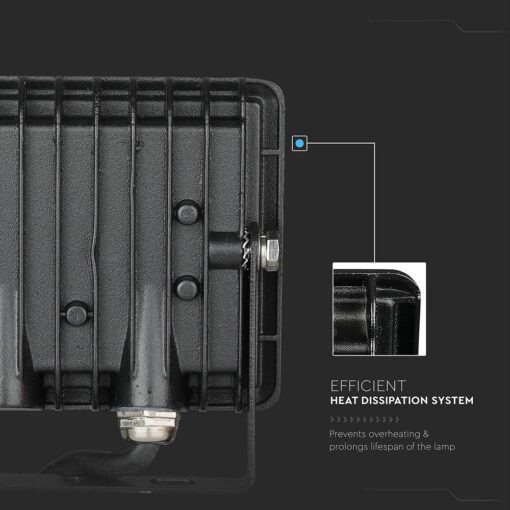 LED Προβολέας 10W Μαύρος V-TAC IP65 110° Πράσινο – 5988