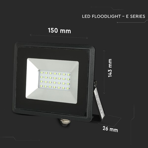 LED Προβολέας 20W Μαύρος V-TAC IP65 110° Πράσινο – 5991