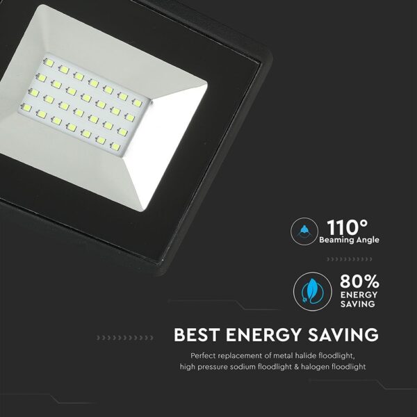 LED Προβολέας 20W Μαύρος V-TAC IP65 110° Πράσινο – 5991