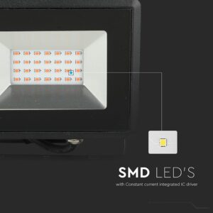LED Προβολέας 20W Μαύρος V-TAC IP65 110° Κόκκινο – 5992