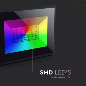 LED Προβολέας 50W Μαύρος V-TAC IP65 110° RGB με Τηλεχειριστήριο – 5996