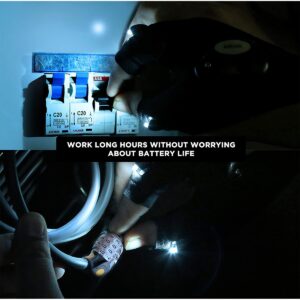 GloboStar® 79068 Γάντι Φακός με Φωτισμό LED για Δεξί Χέρι 2W με Μπαταρία CR2016 Ψυχρό Λευκό 6000K