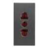 ΠΡΙΖΑ ΣΟΥΚΟ EURO-AMERICAN 2 MODULES 16A ΓΡΑΦΙΤΗΣ EUROLAMP – 152-20457