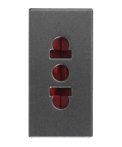 ΠΡΙΖΑ ΣΟΥΚΟ EURO-AMERICAN 2 MODULES 16A ΓΡΑΦΙΤΗΣ EUROLAMP – 152-20457