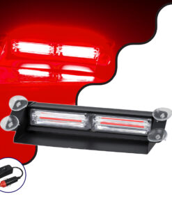 GloboStar® 85112 PRO Series Μπάρα Σήμανσης με Βεντούζες Στήριξης για Παρμπρίζ Οχήματος Πυροσβεστικής για Αυτοκίνητα & Φορτηγά 13 Προγραμμάτων Φωτισμού STROBE LED CREE CXB COB 18W DC 10-30V IP20 Κόκκινο