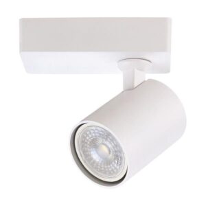 ΣΠΟΤ ΤΟΙΧΟΥ ΜΟΝΟ ΣΤΡΟΓΓΥΛΟ GU10 Φ60x120x135 ΛΕΥΚΟ EUROLAMP 145-25019