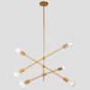 ΦΩΤΙΣΤΙΚΟ ΚΡΕΜΑΣΤΟ 6xΕ27 ΧΡΥΣΟ EUROLAMP 144-23005