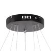 GloboStar® DIAMOND TRIO 61140 Κρεμαστό Φωτιστικό Δαχτυλίδι-Κύκλος LED CCT 150W 18379lm 360° AC 220-240V – Εναλλαγή Φωτισμού μέσω Τηλεχειριστηρίου All In One Ψυχρό 6000k+Φυσικό 4500k+Θερμό 2700k Dimmable Φ60+80+100cm – Μαύρο – 3 Years Warranty