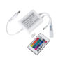 GloboStar® 70667 Controller Αδιάβροχος IP44 AC/DC 230V με Ασύρματο Χειριστήριο RF για έως 100 μέτρα Πολύχρωμου RGB Φωτοσωλήνα LED Μ9 x Π7 x Υ3cm – 2 Χρόνια Εγγύηση