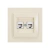 ΠΡΙΖΑ ΤΗΛΕΦΩΝΟΥ ΔΙΠΛΗ RJ 11 ΜΠΕΖ EUROLAMP – 152-10239