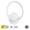 GloboStar® TED 61071 Φωτιστικό Τοίχου – Απλίκα Design LED CCT 9W 1080lm 300° AC 220-240V – Εναλλαγή Φωτισμού μέσω Διακόπτη On/Off All In One Ψυχρό 6000k+Φυσικό 4500k+Θερμό 2700k Μ20 x Π5.5 x Υ23cm – Λευκό