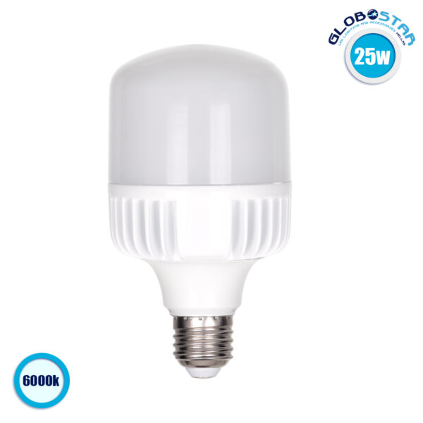 GloboStar® 60060 Λάμπα High Bay E27 LED 25W 2485lm 260° AC 230V Αδιάβροχη IP44 Ψυχρό Λευκό 6000K