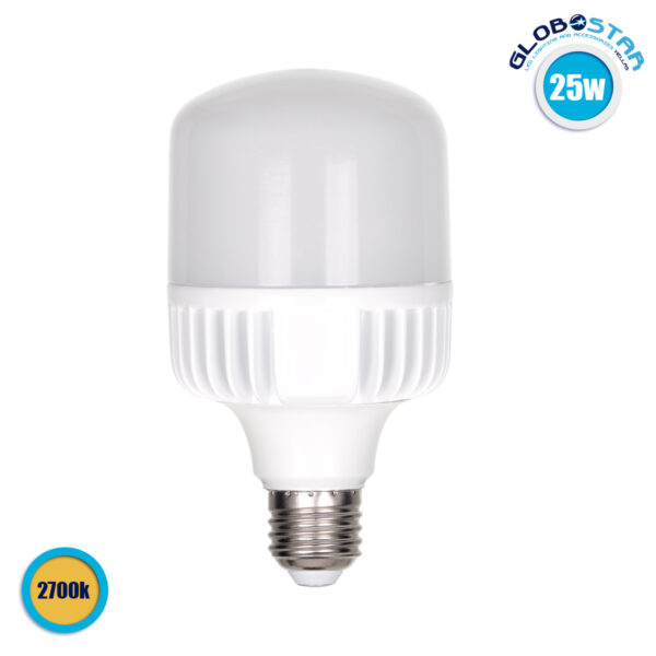 GloboStar® 60062 Λάμπα High Bay E27 LED 25W 2261lm 260° AC 230V Αδιάβροχη IP44 Θερμό Λευκό 2700K