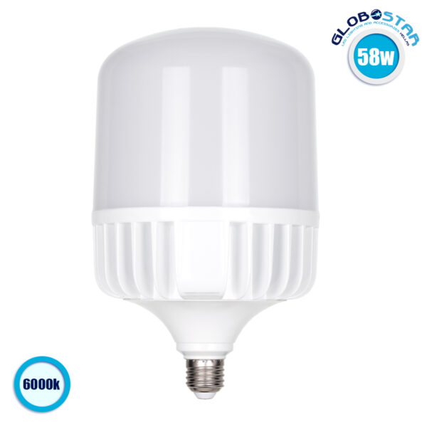 GloboStar® 60066 Λάμπα High Bay E27 LED 58W 5843lm 260° AC 230V Αδιάβροχη IP44 Ψυχρό Λευκό 6000K