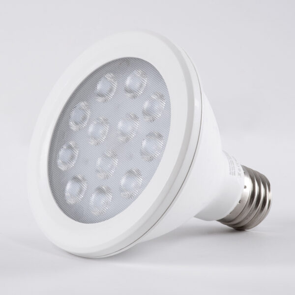 GloboStar® 60084 Λάμπα LED E27 PAR30 Σποτ 12W 1200lm 36° AC 220-240V IP20 Φ9.5 x Υ9.5cm Ψυχρό Λευκό 6000K – 3 Χρόνια Εγγύηση