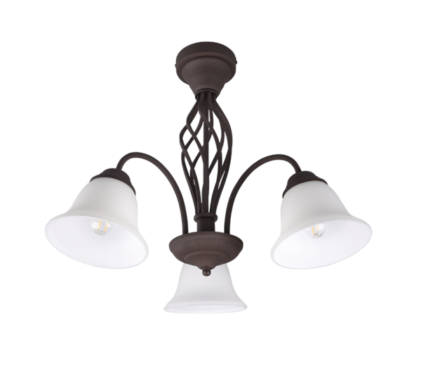 Φωτιστικό Οροφής Trio Lighting 3xE14   Σκουριά Μεταλλικό    – 601000324