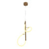 InLight Κρεμαστό φωτιστικό από χρυσαφί μέταλλο και σωλήνα σιλικόνης (6015-GL)