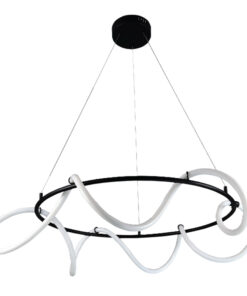 InLight Κρεμαστό φωτιστικό από μαύρο μέταλλο και σωλήνα σιλικόνης (6016-Α)