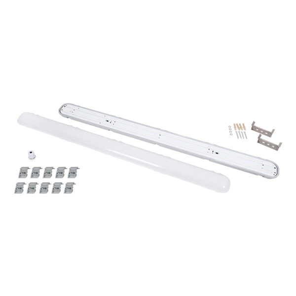 GloboStar® 60173 LED Γραμμικό Βιομηχανικό Φωτιστικό Tri-Proof 120cm 48W 5617lm 120° AC 220-240V Αδιάβροχο IP65 Μ120 x Π10,5 x Υ8cm Ψυχρό Λευκό 6000K – 3 Χρόνια Εγγύηση