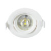 GloboStar® DE VALERA 60182 Χωνευτό LED Κινούμενο Spot Downlight 5W 500lm 60° AC 220-240V IP44 Φ9cm x Υ4cm – Στρόγγυλο – Λευκό – Ψυχρό Λευκό 6000K – Bridgelux Chip – TÜV Certified Driver – 5 Χρόνια Εγγύηση
