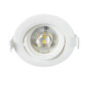 GloboStar® DE VALERA 60183 Χωνευτό LED Κινούμενο Spot Downlight 5W 485lm 60° AC 220-240V IP44 Φ9cm x Υ4cm – Στρόγγυλο – Λευκό – Φυσικό Λευκό 4500K – Bridgelux Chip – TÜV Certified Driver – 5 Χρόνια Εγγύηση