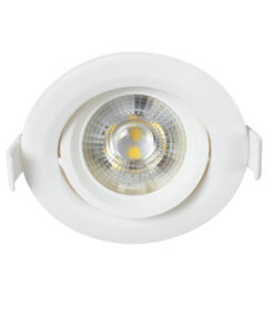 GloboStar® DE VALERA 60183 Χωνευτό LED Κινούμενο Spot Downlight 5W 485lm 60° AC 220-240V IP44 Φ9cm x Υ4cm – Στρόγγυλο – Λευκό – Φυσικό Λευκό 4500K – Bridgelux Chip – TÜV Certified Driver – 5 Χρόνια Εγγύηση