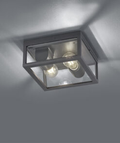 Φωτιστικό Οροφής Trio Lighting   2xE27 Ανθρακί Αλουμίνιο   IP44 601860242