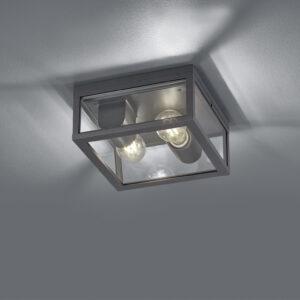 Φωτιστικό Οροφής Trio Lighting   2xE27 Ανθρακί Αλουμίνιο   IP44 601860242