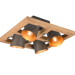 Φωτιστικό Οροφής Trio Lighting 4χE14 Νίκελ Αντικέ Μεταλλικό – 601900467