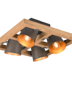 Φωτιστικό Οροφής Trio Lighting 4χE14 Νίκελ Αντικέ Μεταλλικό – 601900467