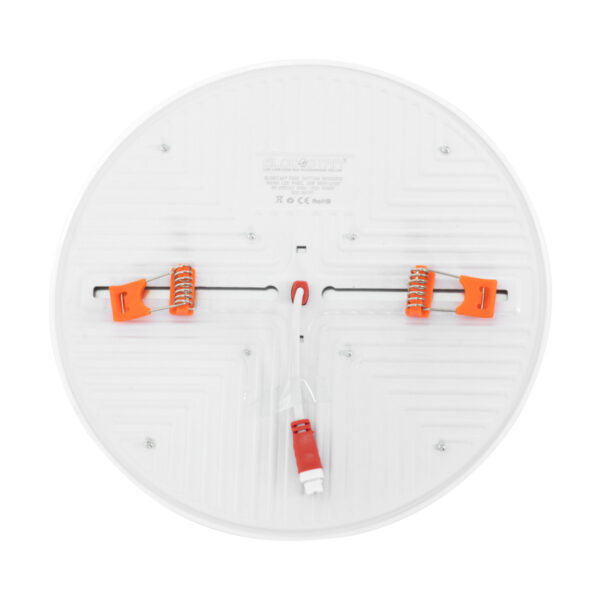 GloboStar® 60191 Χωνευτό LED Panel FrameLess Φ22cm 33W 3590lm 180° AC 220-240V IP20 με Σύστημα Ρυθμιζόμενης Τρύπας Κοπής από 3.5εκ έως 20.5εκ – Φ22.2 x Υ2cm Ψυχρό Λευκό 6000K – 3 Years Warranty