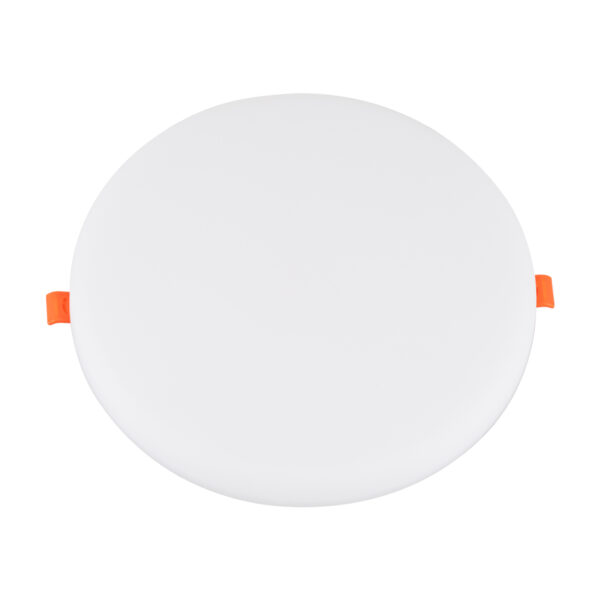 GloboStar® 60192 Χωνευτό LED Panel FrameLess Φ22cm 33W 3492lm 180° AC 220-240V IP20 με Σύστημα Ρυθμιζόμενης Τρύπας Κοπής από 3.5εκ έως 20.5εκ – Φ22.2 x Υ2cm Φυσικό Λευκό 4500K – 3 Years Warranty