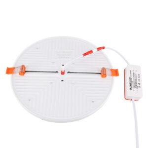 GloboStar® 60192 Χωνευτό LED Panel FrameLess Φ22cm 33W 3492lm 180° AC 220-240V IP20 με Σύστημα Ρυθμιζόμενης Τρύπας Κοπής από 3.5εκ έως 20.5εκ – Φ22.2 x Υ2cm Φυσικό Λευκό 4500K – 3 Years Warranty
