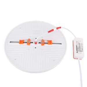 GloboStar® 60192 Χωνευτό LED Panel FrameLess Φ22cm 33W 3492lm 180° AC 220-240V IP20 με Σύστημα Ρυθμιζόμενης Τρύπας Κοπής από 3.5εκ έως 20.5εκ – Φ22.2 x Υ2cm Φυσικό Λευκό 4500K – 3 Years Warranty