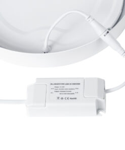 GloboStar® 60200 Εξωτερικό LED Panel Φ22cm 20W 2180lm 120° AC 220-240V IP20 Φ22.2 x Υ3cm Ψυχρό Λευκό 6000K – 3 Χρόνια Εγγύηση