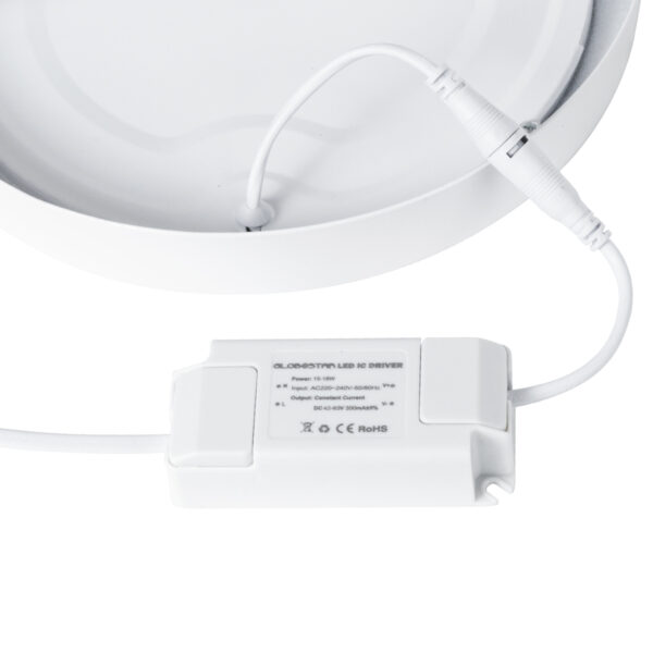 GloboStar® 60200 Εξωτερικό LED Panel Φ22cm 20W 2180lm 120° AC 220-240V IP20 Φ22.2 x Υ3cm Ψυχρό Λευκό 6000K – 3 Χρόνια Εγγύηση