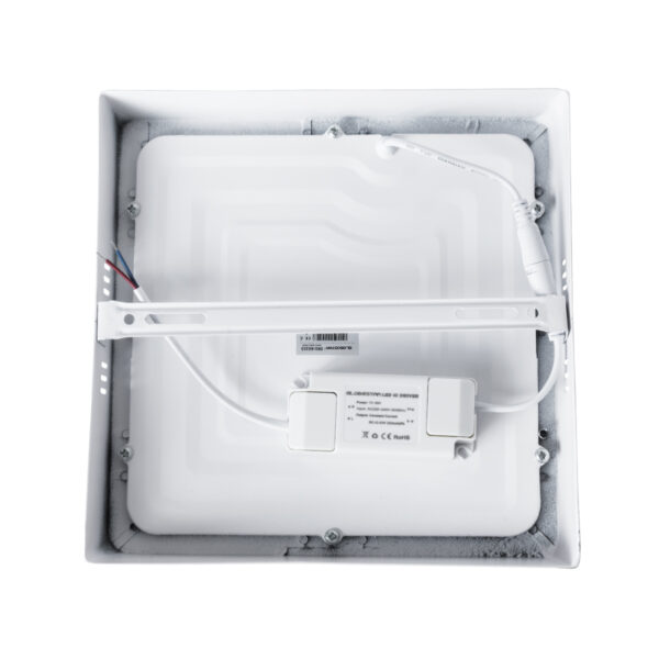 GloboStar® 60205 Εξωτερικό LED Panel 22x22cm 20W 2060lm 120° AC 220-240V IP20 Μ22 x Π22 x Υ3cm Θερμό Λευκό 2700K – 3 Χρόνια Εγγύηση