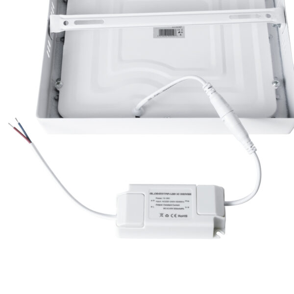 GloboStar® 60205 Εξωτερικό LED Panel 22x22cm 20W 2060lm 120° AC 220-240V IP20 Μ22 x Π22 x Υ3cm Θερμό Λευκό 2700K – 3 Χρόνια Εγγύηση
