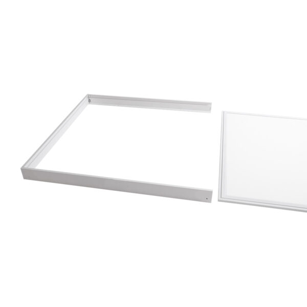 GloboStar® 60220 Πλαίσιο Στήριξης PVC Επιτοίχιας Τοποθέτησης για LED Panel 60x60cm – Λευκό