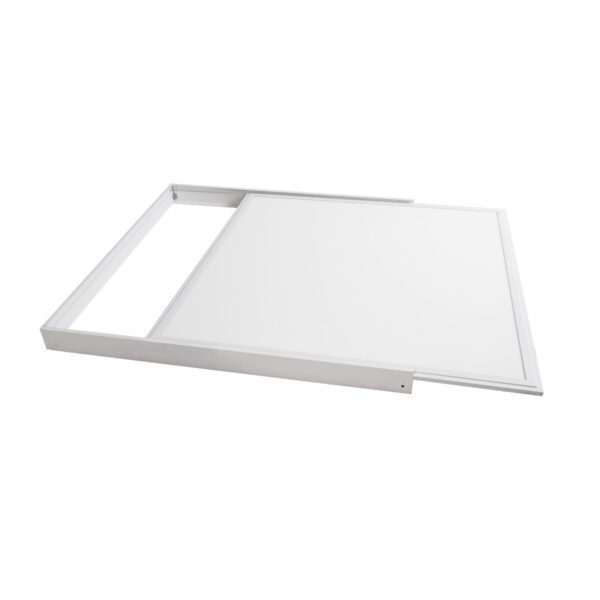 GloboStar® 60220 Πλαίσιο Στήριξης PVC Επιτοίχιας Τοποθέτησης για LED Panel 60x60cm – Λευκό