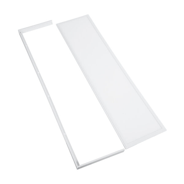 GloboStar® 60221 Πλαίσιο Στήριξης PVC Επιτοίχιας Τοποθέτησης για LED Panel 120x30cm – Λευκό