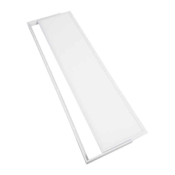 GloboStar® 60221 Πλαίσιο Στήριξης PVC Επιτοίχιας Τοποθέτησης για LED Panel 120x30cm – Λευκό