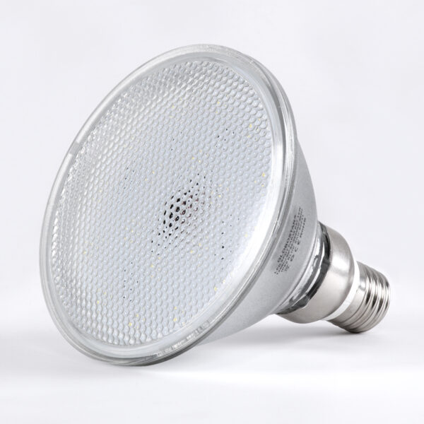 GloboStar® 60226 Λάμπα LED E27 PAR38 Κήπου Σκληρού Υάλου 18W 2000lm 60° AC 220-240V IP65 Φ12 x Υ13cm Ψυχρό Λευκό 6000K – 3 Years Warranty