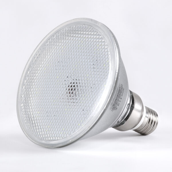 GloboStar® 60230 Λάμπα LED E27 PAR38 Κήπου Σκληρού Υάλου 18W 1200lm 60° AC 220-240V IP65 Φ12 x Υ13cm Πράσινο – 3 Years Warranty